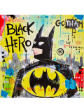 Piriongo, Black hero, peinture - Galerie de vente et d’achat d’art contemporain en ligne Artalistic