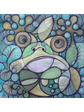 Annemarie Laffont, Carré de grenouille, peinture - Galerie de vente et d’achat d’art contemporain en ligne Artalistic