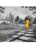 Marie-Laure Souq, Un soir d'été au sacré coeur, peinture - Galerie de vente et d’achat d’art contemporain en ligne Artalistic