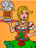 Ewen Gur, Pop Dirndl Orange, peinture - Galerie de vente et d’achat d’art contemporain en ligne Artalistic