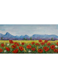 Claude Conte, Coquelicots, peinture - Galerie de vente et d’achat d’art contemporain en ligne Artalistic