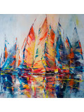 Janusz Kik, Réunion de voile, peinture - Galerie de vente et d’achat d’art contemporain en ligne Artalistic