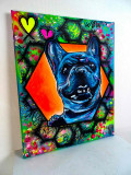 Priscilla Vettese, My Hex bulldog, peinture - Galerie de vente et d’achat d’art contemporain en ligne Artalistic