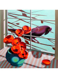 Federico Cortese, A crow outside the window, painting - Artalistic online contemporary art buying and selling gallery