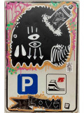 Danny Jorket, street icon skull love, peinture - Galerie de vente et d’achat d’art contemporain en ligne Artalistic