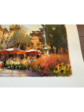 Pascal Maucourant, La place de la mairie, aquarelle - Galerie de vente et d’achat d’art contemporain en ligne Artalistic