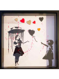 Rose, raining, peinture - Galerie de vente et d’achat d’art contemporain en ligne Artalistic