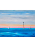 Bridg', Lever de soleil sur l'océan, peinture - Galerie de vente et d’achat d’art contemporain en ligne Artalistic