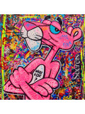 Art'Mony, Pink pop Panther, peinture - Galerie de vente et d’achat d’art contemporain en ligne Artalistic