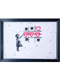VL, Banksyskull jeu de coeur, peinture - Galerie de vente et d’achat d’art contemporain en ligne Artalistic