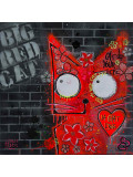 Stéphanie Godann, Big red cat, peinture - Galerie de vente et d’achat d’art contemporain en ligne Artalistic