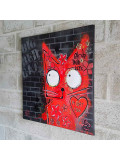 Stéphanie Godann, Big red cat, peinture - Galerie de vente et d’achat d’art contemporain en ligne Artalistic