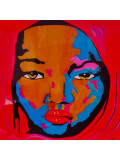 Franck Lobbé, Le rouge et le bleu, peinture - Galerie de vente et d’achat d’art contemporain en ligne Artalistic