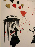 Rose, Raining, peinture - Galerie de vente et d’achat d’art contemporain en ligne Artalistic