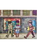 Antonio Segui, Haciendo vidrieras, painting - Artalistic online contemporary art buying and selling gallery