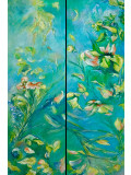 Pascale Vallée, Duo floral, peinture - Galerie de vente et d’achat d’art contemporain en ligne Artalistic