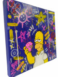 B.Lyne, Homer et son donut, peinture - Galerie de vente et d’achat d’art contemporain en ligne Artalistic