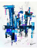 Mimine, Exaltation bleue, peinture - Galerie de vente et d’achat d’art contemporain en ligne Artalistic