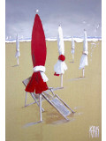 Michele Kaus, A la plage, peinture - Galerie de vente et d’achat d’art contemporain en ligne Artalistic