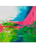 Françoise Laine, La vague rose, peinture - Galerie de vente et d’achat d’art contemporain en ligne Artalistic