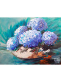 Michele Kaus, Les hortensias, peinture - Galerie de vente et d’achat d’art contemporain en ligne Artalistic