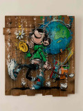 Skayzoo, Gaston l'Atlas, peinture - Galerie de vente et d’achat d’art contemporain en ligne Artalistic