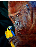 Bruno Feitussi, Les 2 amis, peinture - Galerie de vente et d’achat d’art contemporain en ligne Artalistic