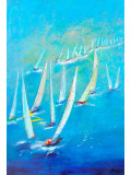 Dany Soyer, Les voiles blanches, peinture - Galerie de vente et d’achat d’art contemporain en ligne Artalistic