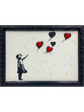 VL, Banksy skull ballon coeur, peinture - Galerie de vente et d’achat d’art contemporain en ligne Artalistic