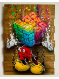 Skayzoo, Rubik Brain, peinture - Galerie de vente et d’achat d’art contemporain en ligne Artalistic