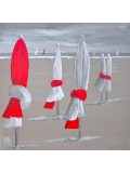 Michèle Kaus, Sur le sable, peinture - Galerie de vente et d’achat d’art contemporain en ligne Artalistic