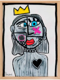Pauline Salvan, The Queen, dessin - Galerie de vente et d’achat d’art contemporain en ligne Artalistic