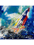 Gil Lachapelle, Voiles en mer, peinture - Galerie de vente et d’achat d’art contemporain en ligne Artalistic
