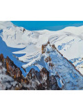 Patrick Pradier, L'aiguille du midi, peinture - Galerie de vente et d’achat d’art contemporain en ligne Artalistic