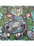 Annemarie Laffont, Hippo, peinture - Galerie de vente et d’achat d’art contemporain en ligne Artalistic