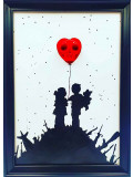 VL, Banksy skull, peinture - Galerie de vente et d’achat d’art contemporain en ligne Artalistic