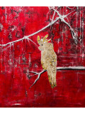 Marie-Laure Hamard, Un perroquet sous la neige, peinture - Galerie de vente et d’achat d’art contemporain en ligne Artalistic