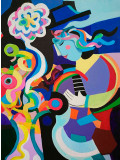 Brigitte Szpiro, Un air de guitare, peinture - Galerie de vente et d’achat d’art contemporain en ligne Artalistic