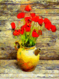 Jean-Louis Bouzou, Bouquet de coquelicots, photo - Galerie de vente et d’achat d’art contemporain en ligne Artalistic