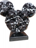 VL, Mickey skull black, sculpture - Galerie de vente et d’achat d’art contemporain en ligne Artalistic