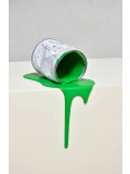 Yannick Bouillault, Le vieux pot de peinture vert, sculpture - Galerie de vente et d’achat d’art contemporain en ligne Artalistic