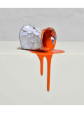 Yannick Bouillault, Le vieux pot de peinture orange, sculpture - Galerie de vente et d’achat d’art contemporain en ligne Artalistic