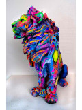 Priscilla Vettese, Lion in jungle colored, sculpture - Galerie de vente et d’achat d’art contemporain en ligne Artalistic