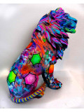 Priscilla Vettese, Lion in jungle colored, sculpture - Galerie de vente et d’achat d’art contemporain en ligne Artalistic