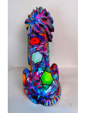 Priscilla Vettese, Lion in jungle colored, sculpture - Galerie de vente et d’achat d’art contemporain en ligne Artalistic