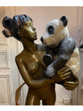 Béatrice Bissara, Mimiko et le Panda, sculpture - Galerie de vente et d’achat d’art contemporain en ligne Artalistic