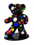 Gacko, Ours Pop Art dot black, sculpture - Galerie de vente et d’achat d’art contemporain en ligne Artalistic