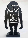 PyB, Monkey love Banksy, sculpture - Galerie de vente et d’achat d’art contemporain en ligne Artalistic