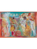 Helena Monniello, Sous le ciel de Paris, peinture - Galerie de vente et d’achat d’art contemporain en ligne Artalistic