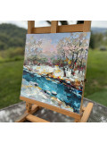 Oxypoint, Turquoise flow, peinture - Galerie de vente et d’achat d’art contemporain en ligne Artalistic